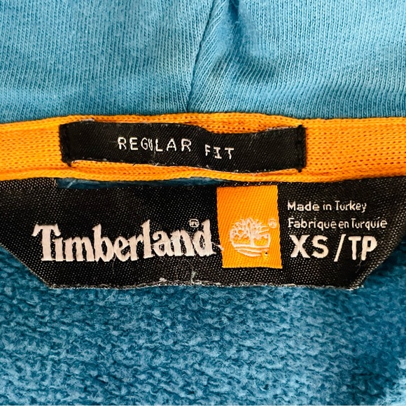 Timberland Teal Hooded Sweatshirt with Black Tree Logo - Picture 3 of 7